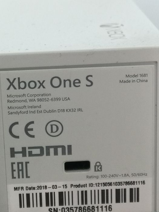 Konsola Xbox One S model 1681