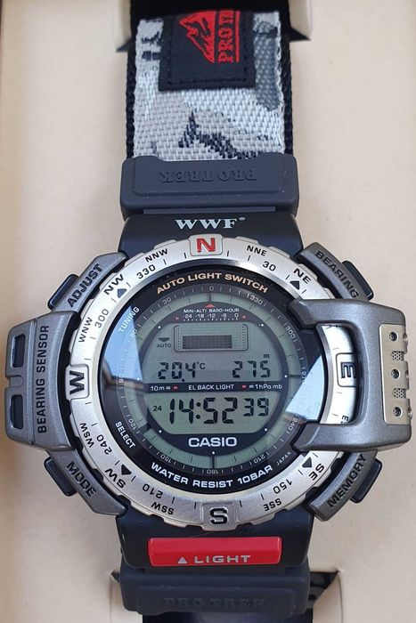 希少CASIO PRO TREK WWF PRT-40 Zegarek Casio PRT-40 ProTrek limitowany WWF barometr