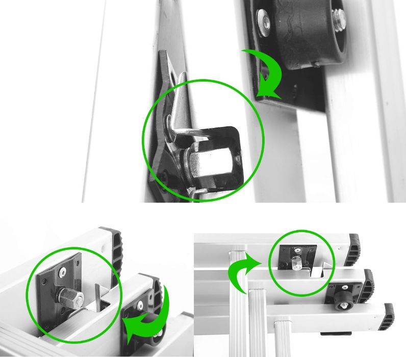 Drabina aluminiowa 3x12 HIGHER, wys robocza 9 m, na schody,nowa,wysyłka gratis