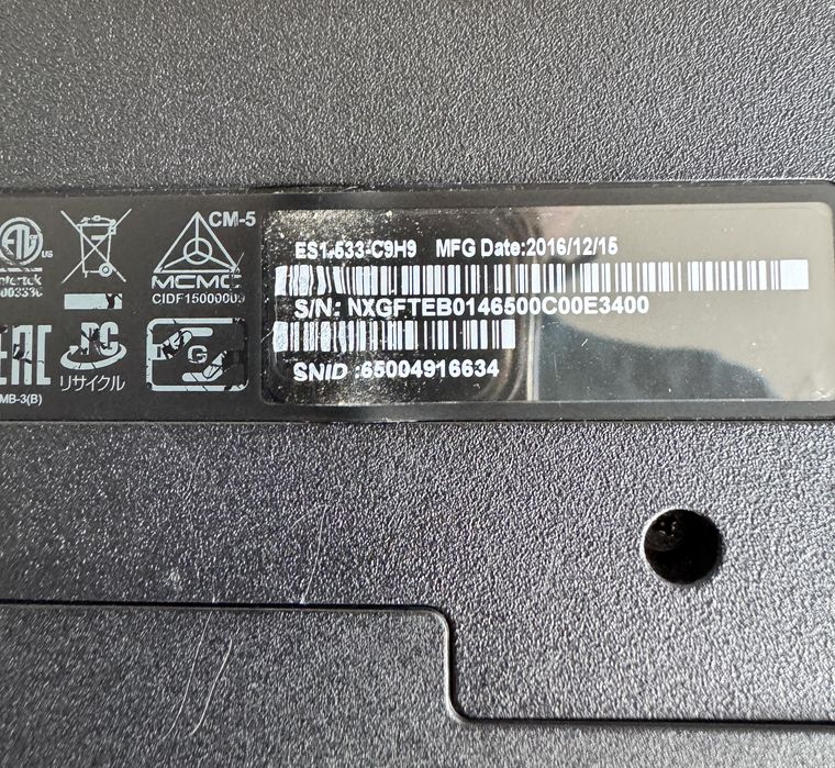 Portatil Acer Aspire ES 15