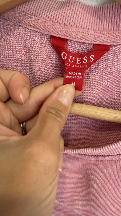 Свитшот guess оригинал розовый двухниткв кофта худи