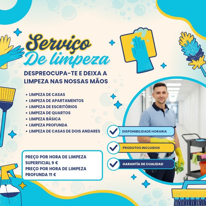 Serviços de limpeza  en geral
Localização = Porto 
.