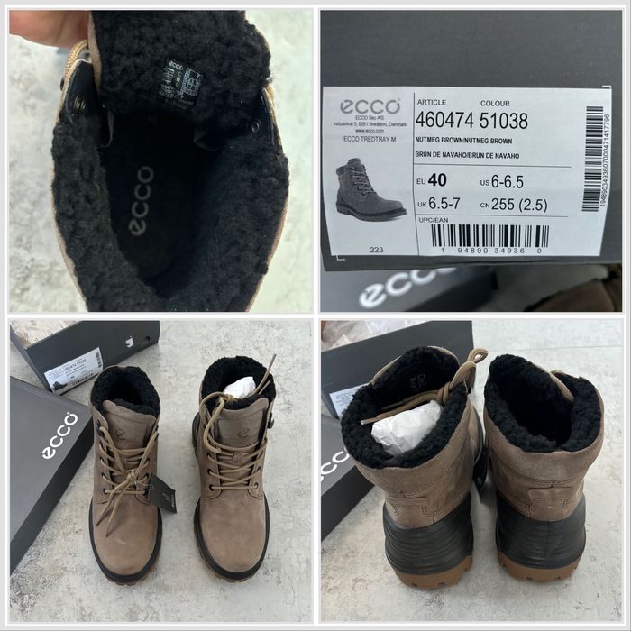 Чоловічі зимові черевики Ecco Tred Tray 40 41 vужские зимние ботинки