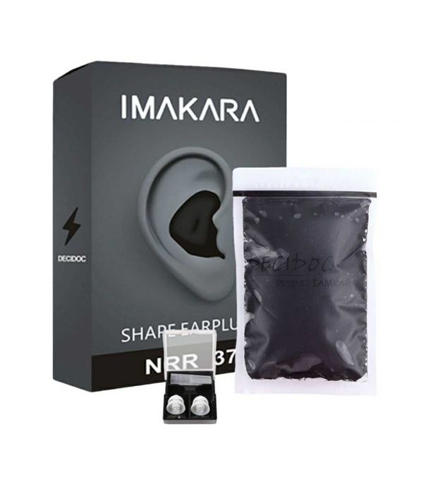 Силіконові беруші 60 шт. + багаторазові Imakara Decidoc Чорні