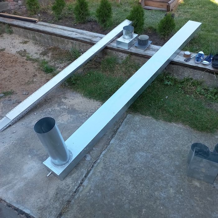 Komin z blachy ocynkowanej np do wentylacji