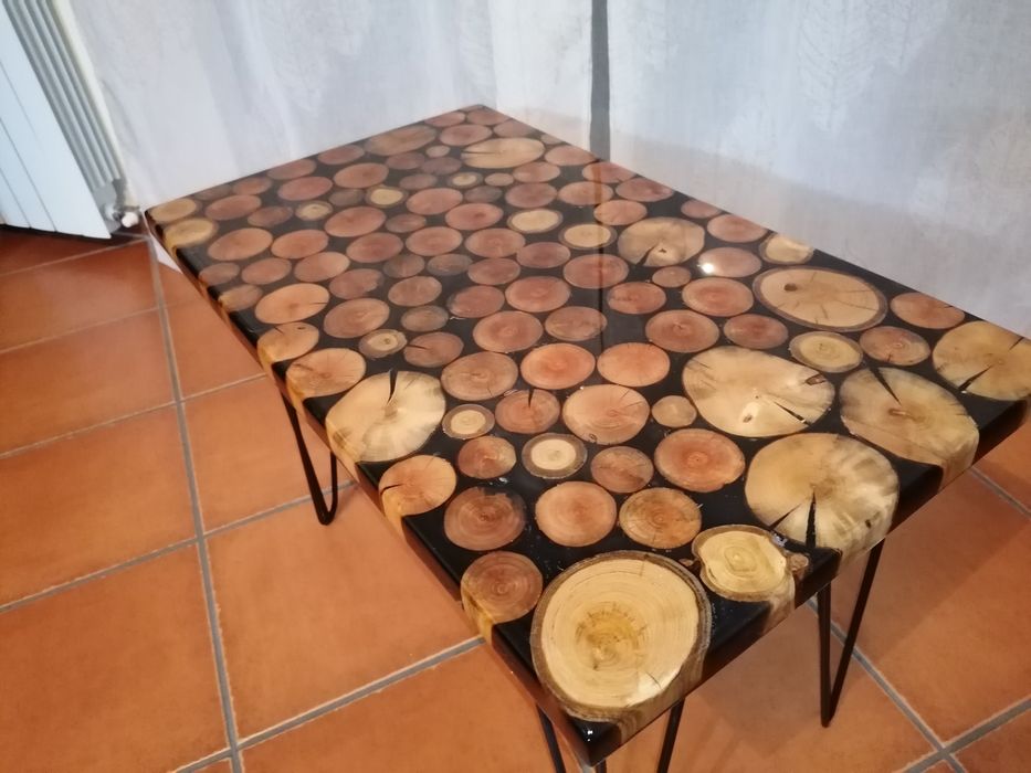 Mesa de centro, coffee table em epoxy