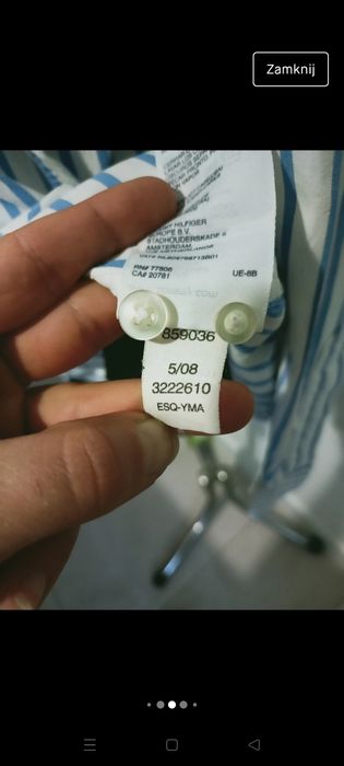 Koszula męska Tommy Hilfiger biała w paski TH  M 38 biała casual biuro