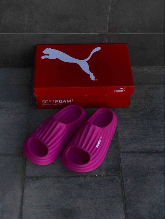 Женские сабо Puma летние | Легкие цельнолитые шлепанцы | Размеры 35–41 | Цвет фуксия