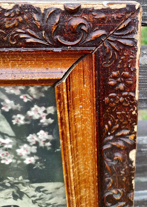 Stary oleodruk Rodzina Święta