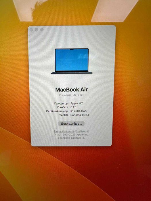 M2|8|512 Open box! Macbook Air 15 M2 2023 Макбук 13 циклів Гарантія М2