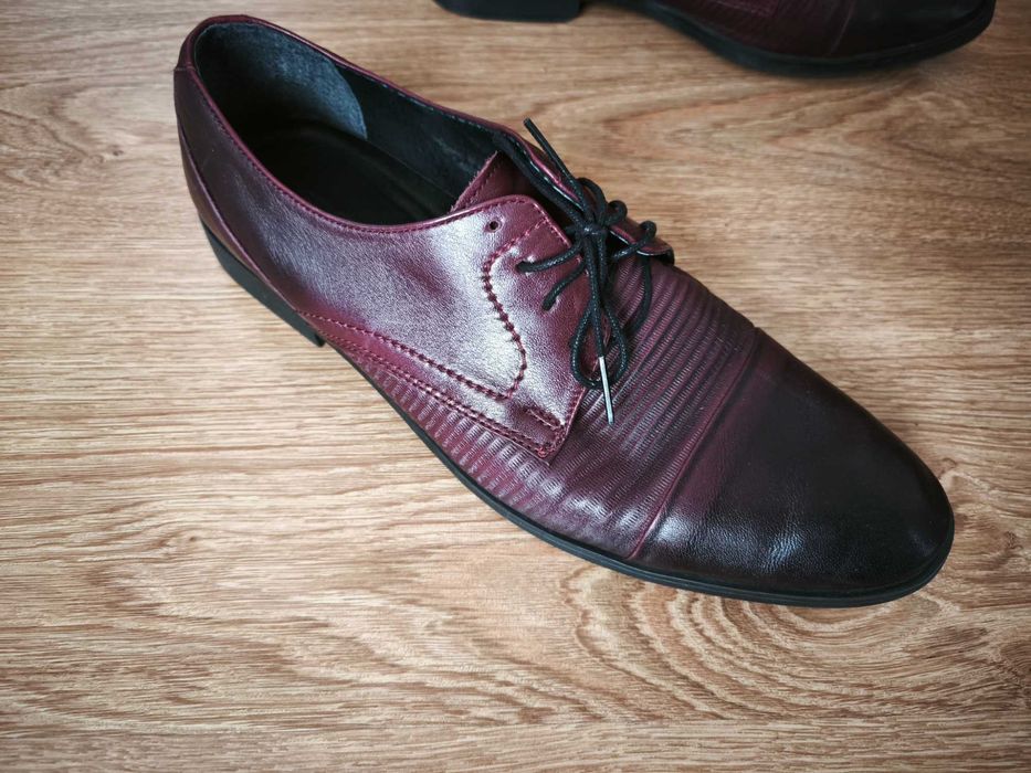 Buty męskie wizytowe do garnituru skórzane MADEJ