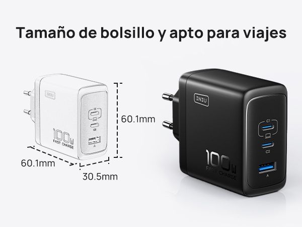 [Novo] Carregador USB 100W GaN, 3 USB, Fast Charge!