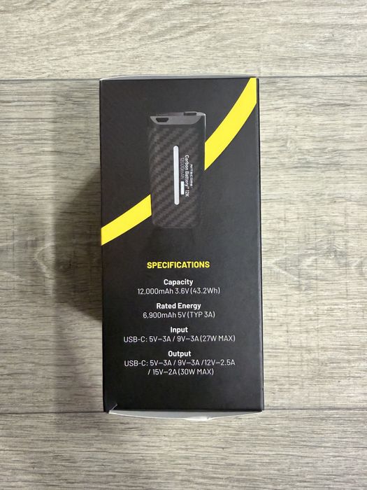 Джерело живлення для налобних ліхтарів Nitecore Carbon Battery 12K Kit