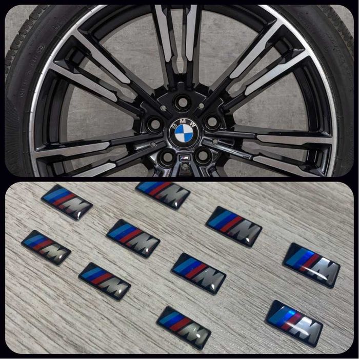 Наклейки в диски BMW M Performance (комплект 4 шт.) 16х7 17x9 19х11 мм