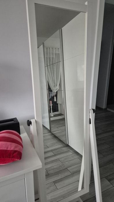 Lustro ikea isfjorden Biała bejca