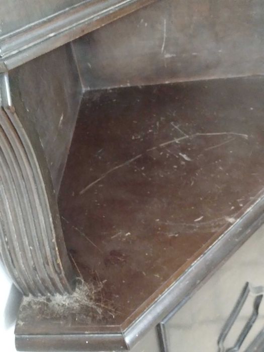 Szafka narożna, witryna drewno