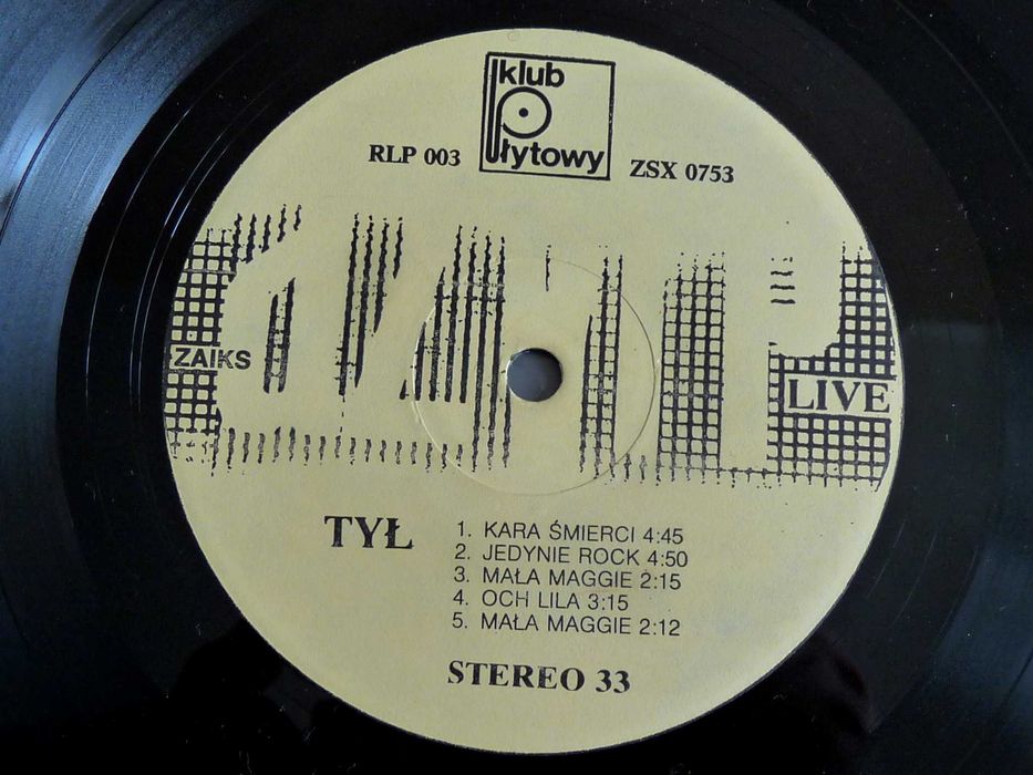 Azyl P - Live (Winyl) 1987 Klub Płytowy Razem