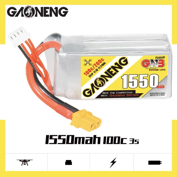 Lipo 1550mAh 3S 100C 11.1V