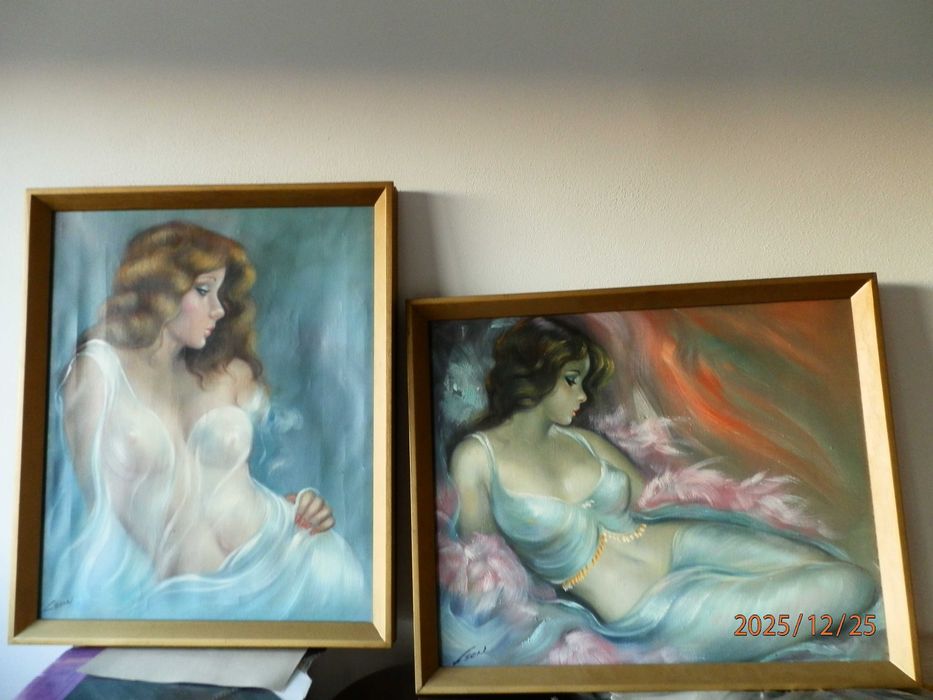 2 Lindos quadros pintados à mão