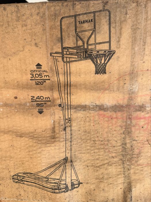 Tabela de Basquetebol TARMAK B100 PRO – Nova na Caixa – Regulável 2,40–3,05 m