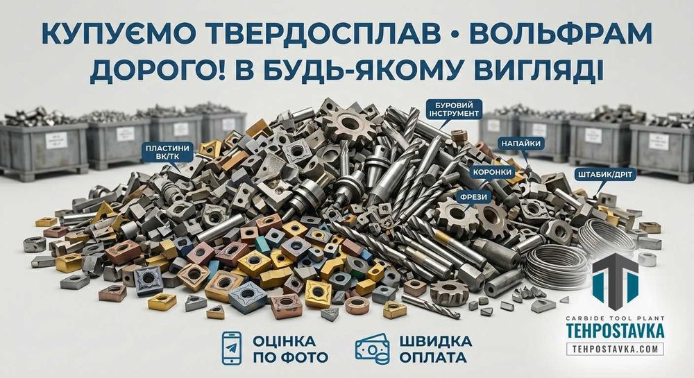 Куплю Твердосплав, Побідит та Вольфрам — Дуже ДОРОГО