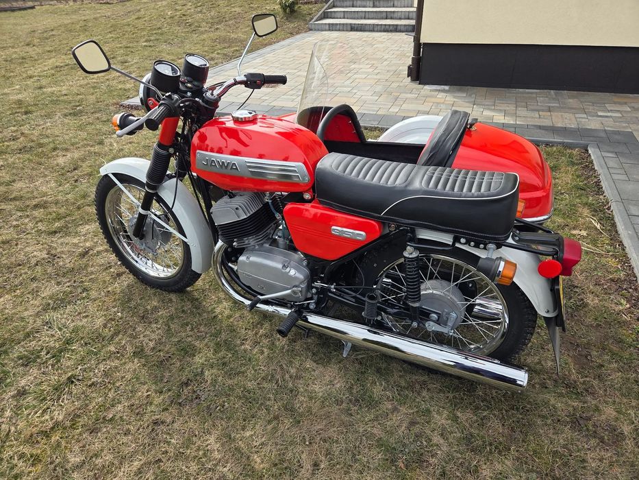 Jawa 350 Piękna Jawa 350 634-7 z wózkiem bocznym Velorex