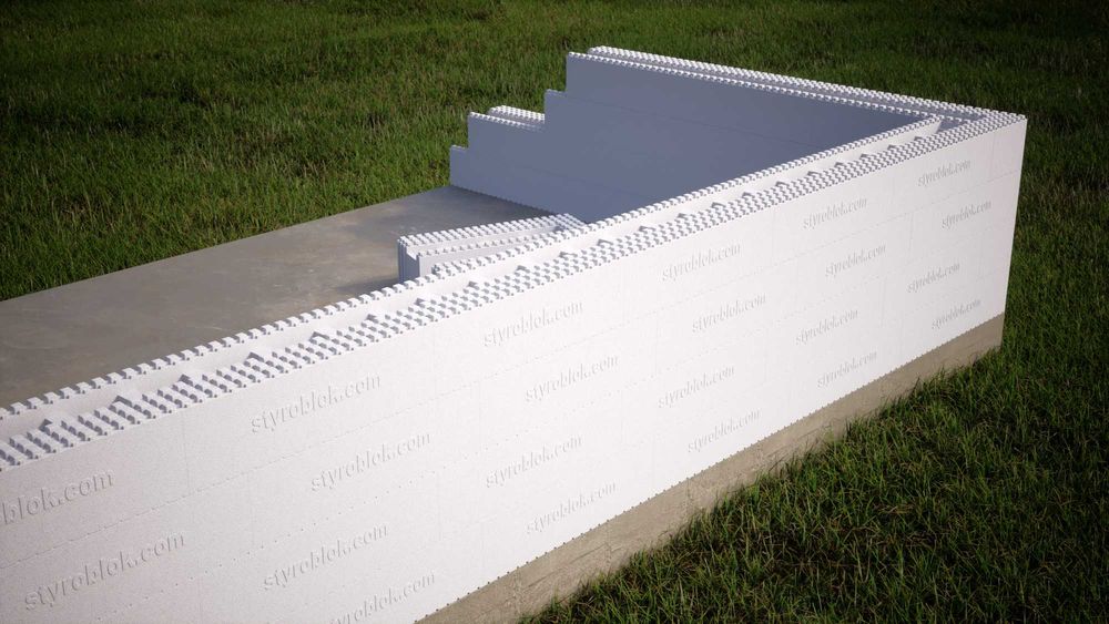 Bloczek styropianowy Styroblok EPS-120 do budowy domu basenu 100x35