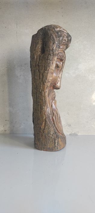 Jezus Frasobliwy Piękna  figura z drewna