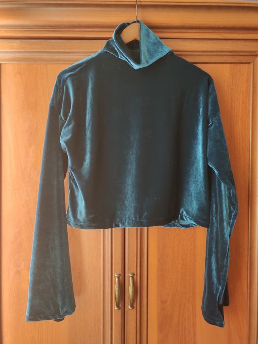 Пуловер Кофта бірюзова велюр