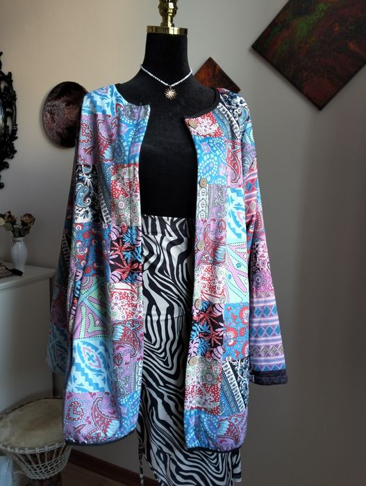 kurtka hippie płaszcz patchwork boho Nepal hipis