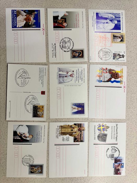 Kartki pocztowe Jan Paweł II - komplet 51 sztuk