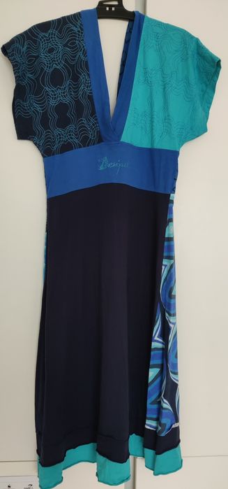 Vestido azul, turquesa, Verão, Desigual, S
