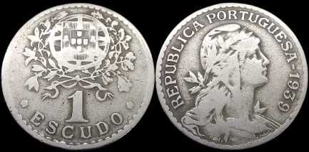 1 Escudo Coin 1939 Alpaca - Rare