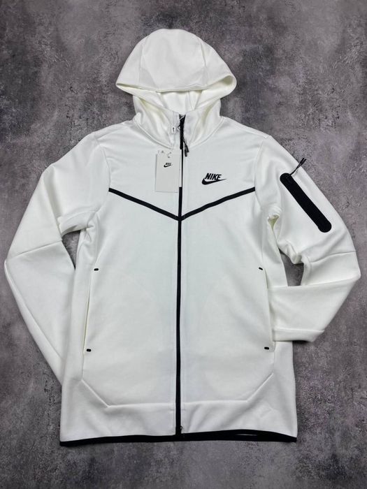 Кофта Nike Tech Fleece/кофта найк теч фліс біла/nike теч fleece