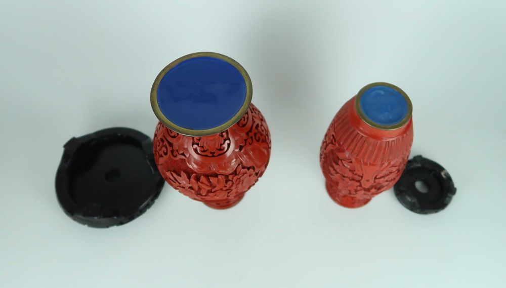 Jarras Cloisonné Cinnabar - China, CADA