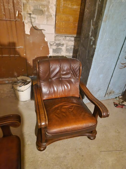 Duży skórzany 3 częściowy wypoczynek