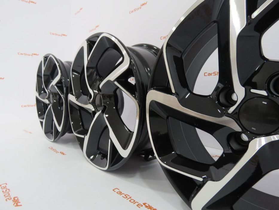 Jantes Look Peugeot 15 x 6.5 et 25 4x108 Pretas + Polidas