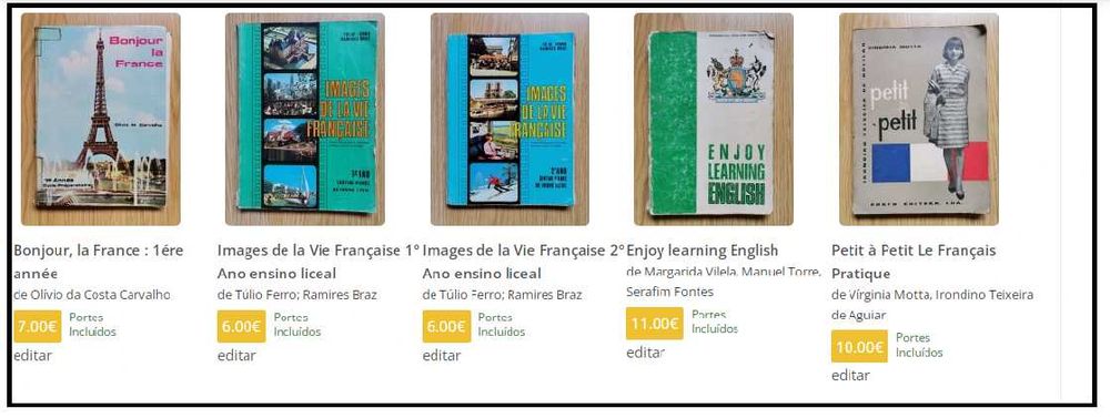 Manuais Escolares Francês 1 2 7 8 9 º Ano