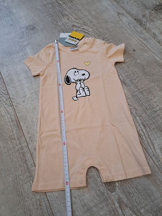 Rampers/ pajac/ piżamka niemowlęcą - Snoopy - rozm 74