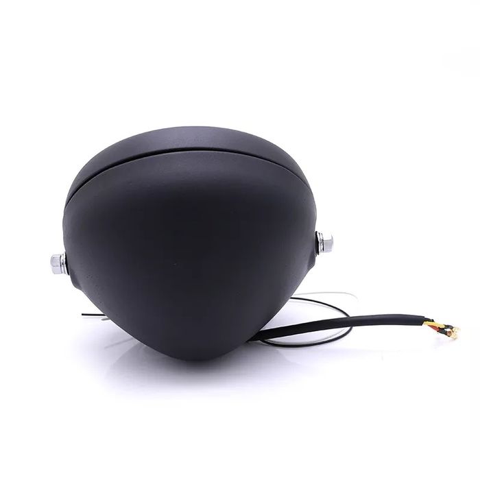 Лед фара на мото светодиодная универсальная в корпусе хром черная