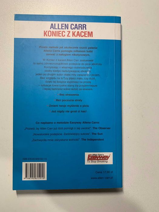 Książka Koniec z kacem Autor Allen Carr