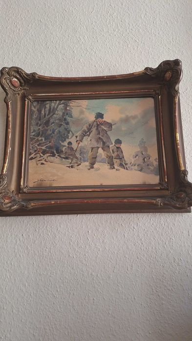 Obraz malarza polskiego Stanislawa Gibińskiego 1882r-1971r