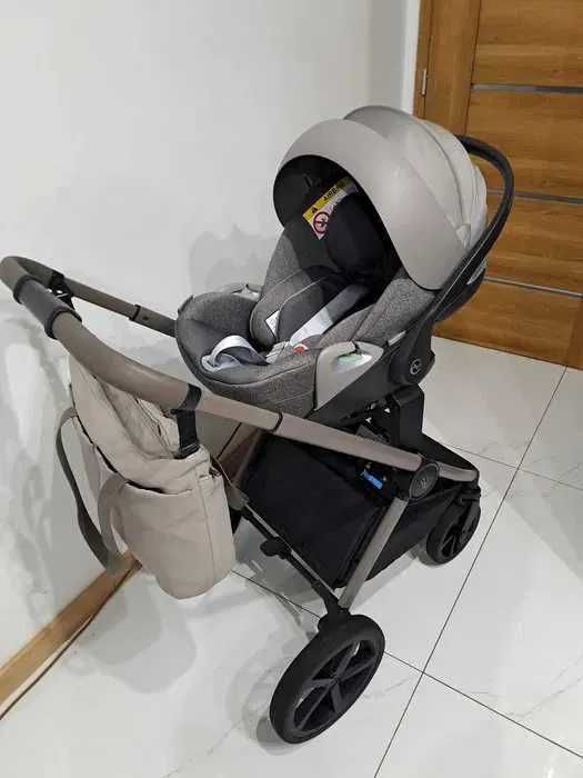 Venicci upline 2 Taupe 3w1 Beżowy fotelik cybex cloud t plus Mirage Grey