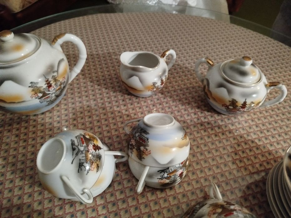Serviço de chá em porcelana da China para 10.