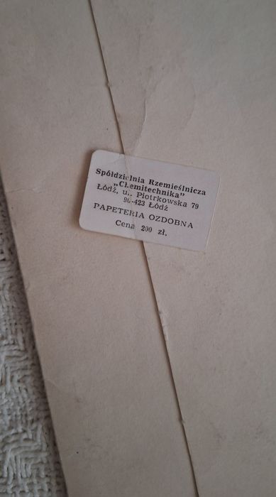 Ozdobna papeteria z lat 70-tych.