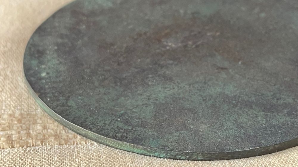 Espelho antigo chinês em bronze com quatro bestas míticas, estilo da dinastia Han #12