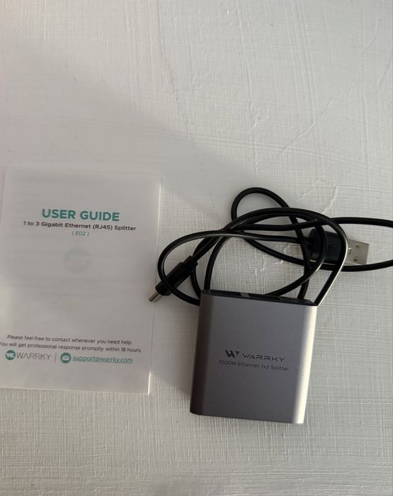 Divisor Ethernet 1 para 2 Cinza Prata