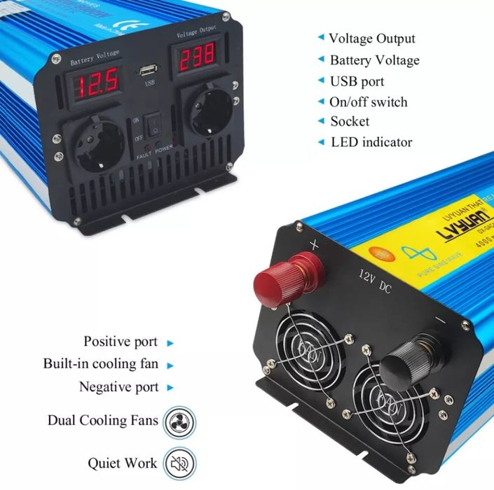 *****Inverter 5000watts-NOVO-Onda Pura+Comando