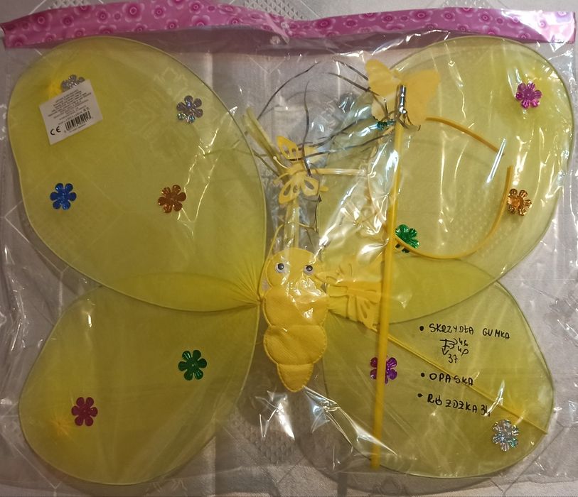 Dodatki do stroju motyla, wróżki żółte