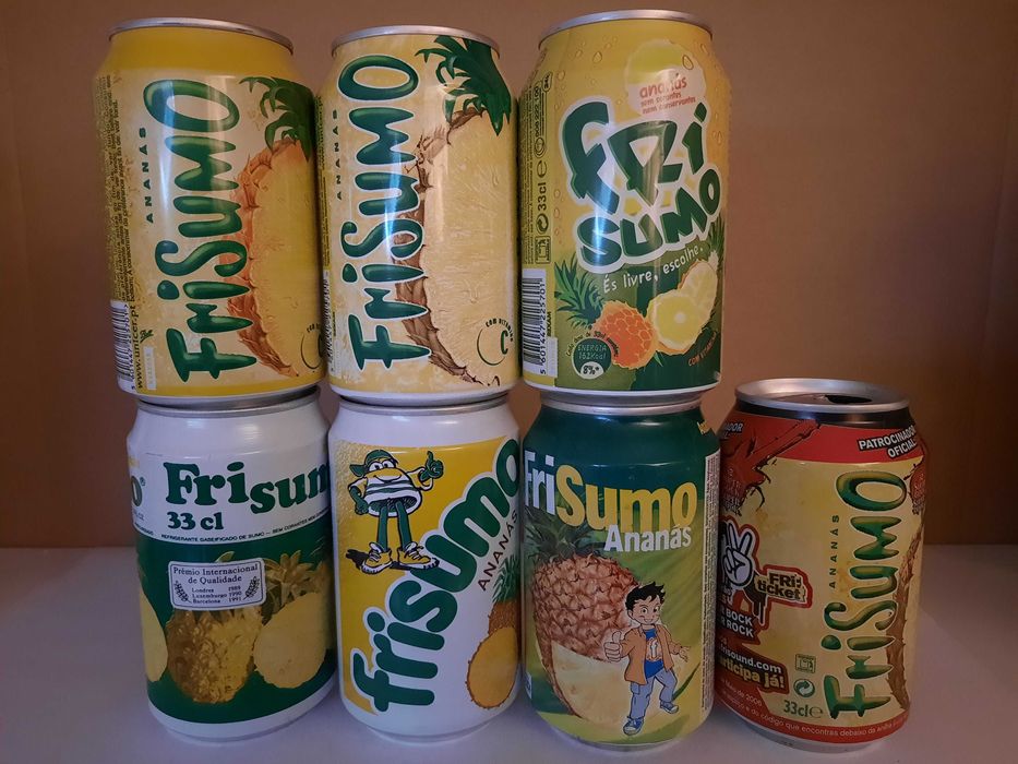 Lote de 106 latas de bebidas diversas - Continente, Pigo Doce, Frisumo, Frutol, Compal